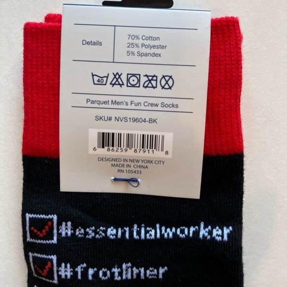 Men's Crew Socks -Health Worker Series- Hashtag#- NWT - Picture 5 of 7